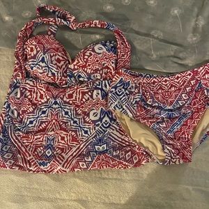 Women’s swim tankini halter top size 20 bottoms size 18